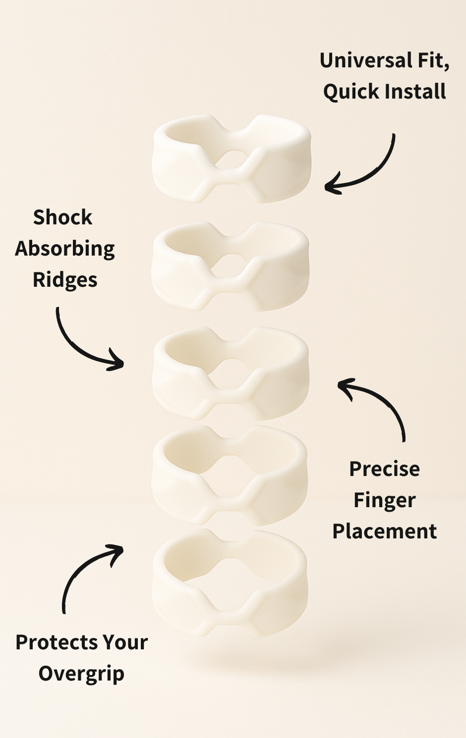HiveGrip Shock-Absorbing Overgrip | White