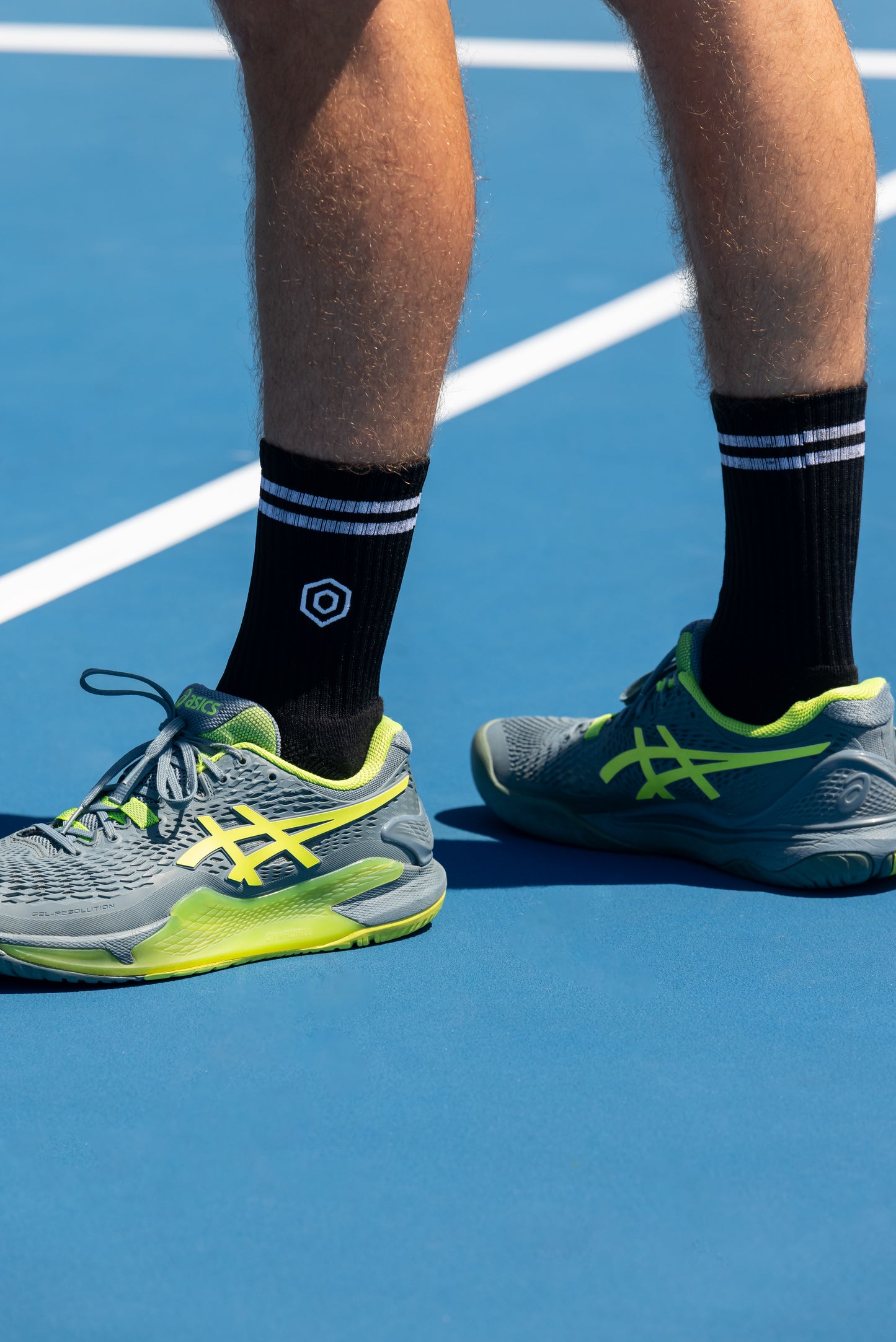HiveGrip Premium Anti-Slip Tennis Socks | Black