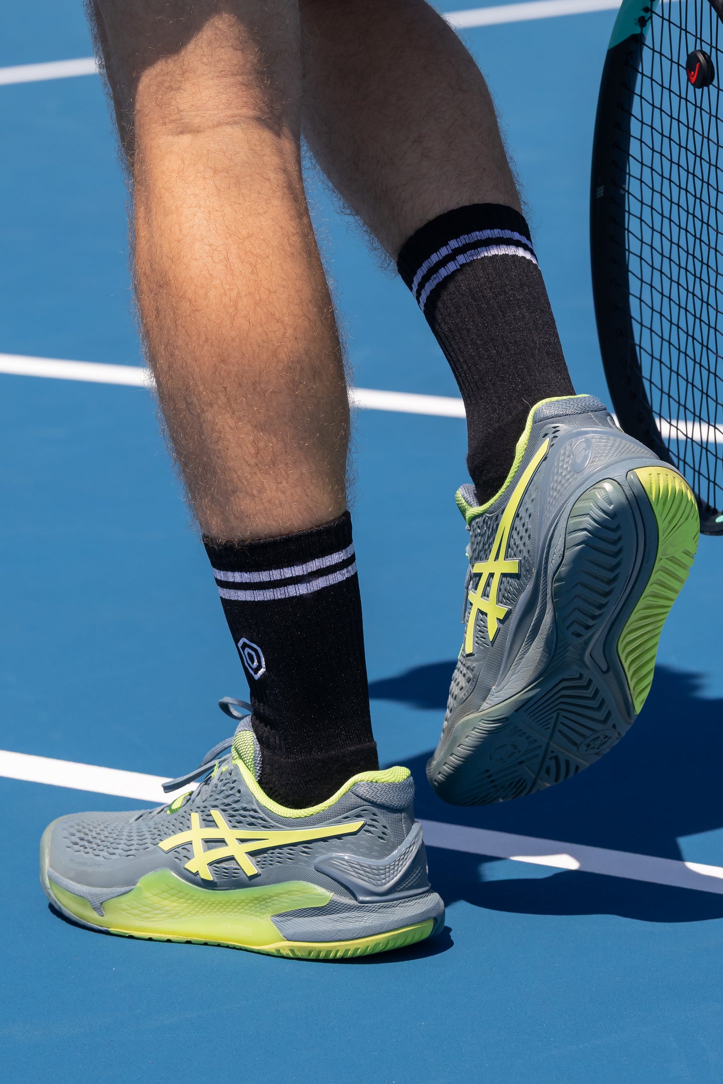 HiveGrip Premium Anti-Slip Tennis Socks | Black